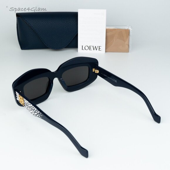 Loewe Men Sunglasses Crystal Blue Grey Rectangle LW4114IS 90A NEW AUTHENTIC - Picture 8 of 9